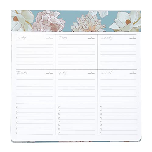 Designer Schedule Pad – Flora. 52 Perforated Sheets. 10″ x 10″. Weekly Schedule Organizer Planner Pad with To-Do Lists and Notes Sections by Erin Condren.