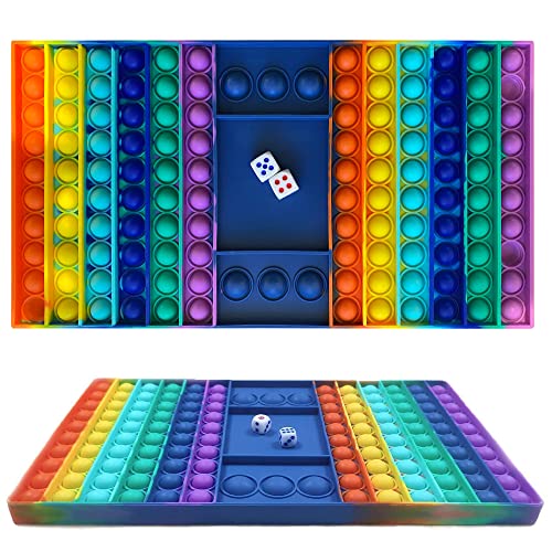 Pop Fidget Toys Pop It Games Rainbow Squishy Bubble Sensory Chess Board Game