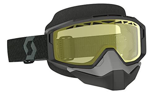 Scott Split OTG Snow Cross Unisex-Adult Snowmobile Goggles – Black/Yellow/One Size