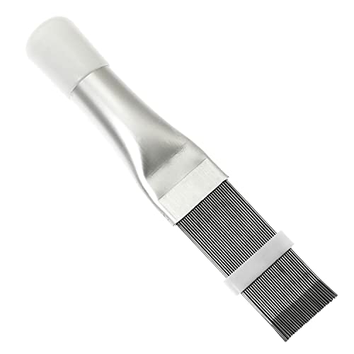 ZRM&E Stainless Steel Fin Comb Brush Air Conditioner Fin Repair Tool Universal Folding Brush Cleaning Tool 14×2.5cm