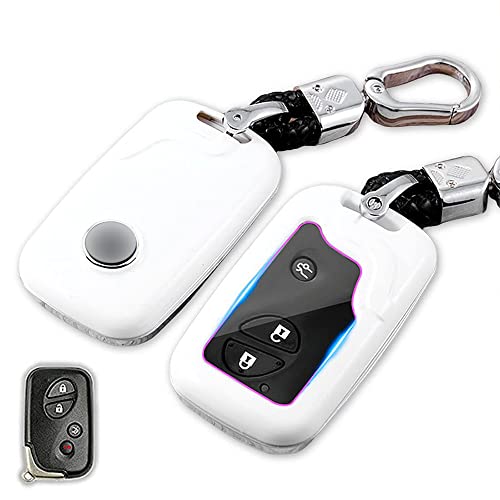 JanneChou Remote Key Fob Case Cover Shell Holder For Lexus GS430 GS300 IS350 IS250 (White)