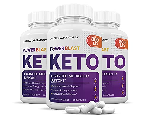 (3 Pack) Power Blast Keto Pills Includes Apple Cider Vinegar goBHB Exogenous Ketones Advanced Ketogenic Powerblast Supplement Ketosis Support for Men Women 180 Capsules