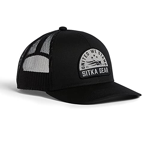 SITKA Gear 20263 Men’s United One Size Fits All Mid Pro Trucker Cap, Sitka Black