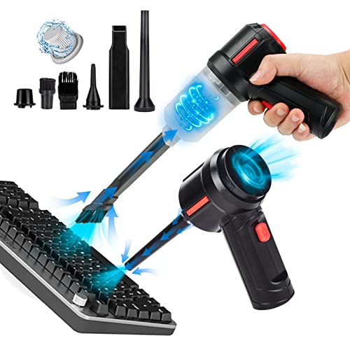 Meudeen Electric Air Duster for Keyboard Cleaning- Cordless Air Duster Computer Cleaning- Compressed Air Duster- Mini Vacuum- Keyboard Cleaner 3-in-1