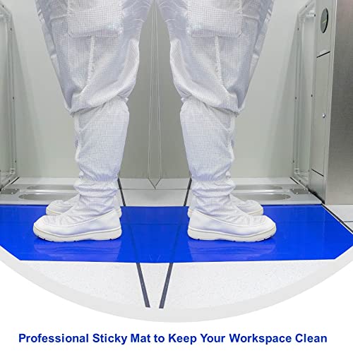 AAwipes 150 Sheets 18″ x 36″ Adhesive Mats (Blue Sticky Mats, Case of 5 Packs, 30 Sheets/Packs) Cleanroom Sticky Floor Mats Peel Off for Construction, Hospital, Labs – Remove Traffic-Borne Dust & Dirt | The Storepaperoomates Retail Market - Fast Affordable Shopping