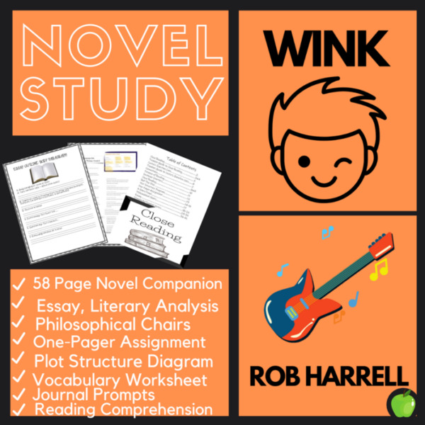Novel Study for Wink by Rob Harrell