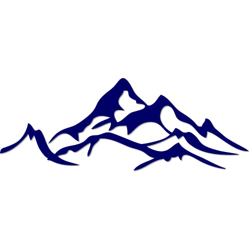 POEM Studio Mountain Range Metal Wall Art Decor – Great Outdoors Adventure Hiking Summit Metal Wall Sign – Decorative Accent Home Decor Sign for Man Cave, Mountain Home, Lodge, Cabin – 24 Inch – Navy
