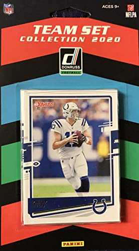 Indianapolis Colts 2020 Donruss Factory Sealed 10 Card Team Set with Peyton Manning Plus Jonathan Taylor and Michael Pittman Rookies and 7 Other Cards