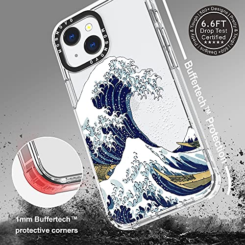 MOSNOVO Compatible with iPhone 13 Mini Case, Tokyo Wave Print for Girl Women Men [ Buffertech™ Shockproof ] Transparent TPU Bumper Clear Phone Case Cover Designed for iPhone 13 Mini 5.4 Inch | The Storepaperoomates Retail Market - Fast Affordable Shopping