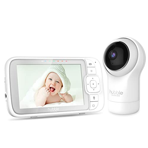 Hubble View Pro 5″ Video Baby Monitor with Camera and Audio, NightVision Baby Camera Monitor Pan Tilt Zoom; 2Way Talk, Lullabies & Room Temp Monitoring, 1000ft Range, Secure Baby Monitor No WiFi
