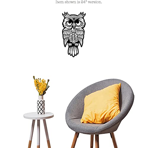 POEM Studio Wise Owl Metal Wall Art Decorative Accent Home Decor Sign – Hanging Owl Laser Cut Silhouette Metal Wall Sign – Give a Hoot Indoor Outdoor Sign Made in USA – 14 Inch – Black | The Storepaperoomates Retail Market - Fast Affordable Shopping