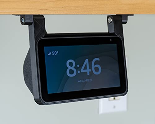 Echo Show 5 Under Cabinet Kitchen Mount Bracket for Amazon Alexa Devices | 1st and 2nd Gen Compatible | All Hardware Included (Black) | NOT Compatible with Echo Show 8