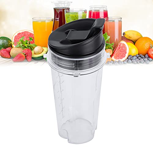 Ladieshow Replacement Cup and Lid 16Oz Replacement Cup Blender Cup Container with Flip Lid Fit for Nutri Ninja Blender Accessories