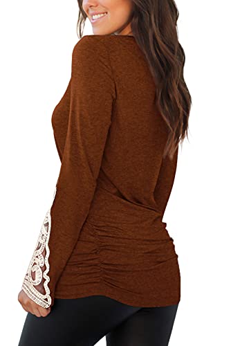 Womens Long Sleeve Tops Dressy Casual Sweatshirts Halloween Shirts Caramel XL | The Storepaperoomates Retail Market - Fast Affordable Shopping