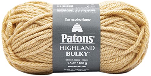 Patons Highland Bulky Solids Yarn, Ochre