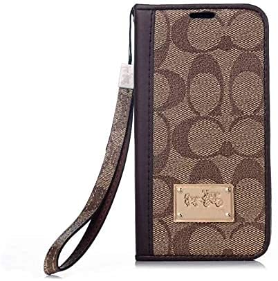 iPhone 12 Pro Max case,Luxury Monogram Wallet Case,Premium Magnetic Leather Shockproof Wallet Flip Protective Cover with Credit Card Slot Cover for Apple iPhone 12 Pro Max 6.7 inch (Khaki)