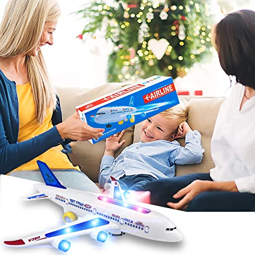 Blooming lilies Musical Plane Toys for Toddlers, Airplane Crawling Toys with Smart Steering for Infant Early Educational, Baby Toys for 3+ Year Old Boys Girls | The Storepaperoomates Retail Market - Fast Affordable Shopping