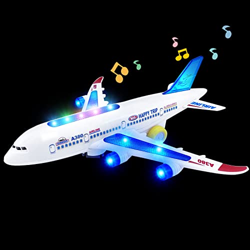 Blooming lilies Musical Plane Toys for Toddlers, Airplane Crawling Toys with Smart Steering for Infant Early Educational, Baby Toys for 3+ Year Old Boys Girls | The Storepaperoomates Retail Market - Fast Affordable Shopping