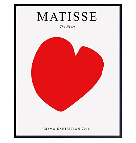 Matisse Wall Art Poster Decor – 8×10 Mid Century Modern Minimalist Print – Contemporary Gallery Wall Art – Abstract Gifts for Women – Aesthetic Museum Pictures – Bedroom Living Room – Henri Matisse