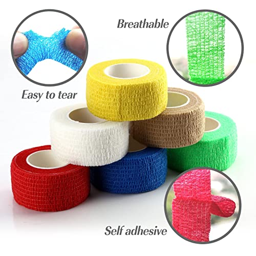 Self Adhesive Bandage Wrap,self Adherent wrap,Elastic Bandage wrap Vet Wrap for Sports Injury Wrist Ankle (1 Inch 6 Pack) | The Storepaperoomates Retail Market - Fast Affordable Shopping