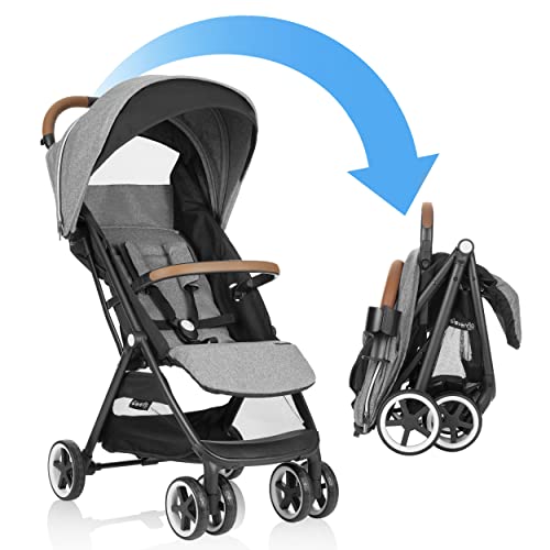 Evenflo GOLD Otto Self-Folding Stroller, Baby Carriage, Lightweight Stroller, Compact, Gravity Fold, Automatic, Fits Infant Car Seat, Baby Carriages, Light Stroller, Lightweight Travel Strollers