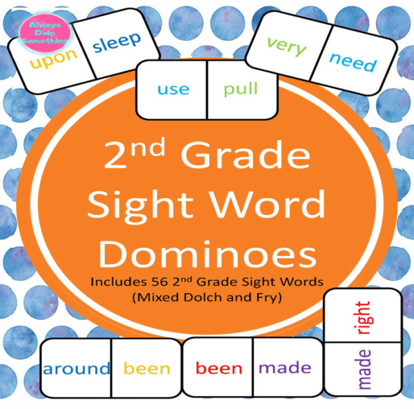 2nd Grade Sight Word Dominoes