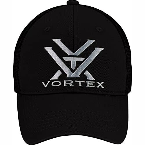 Vortex Men’s Standard Logo Snap Back Caps, Black, One Size