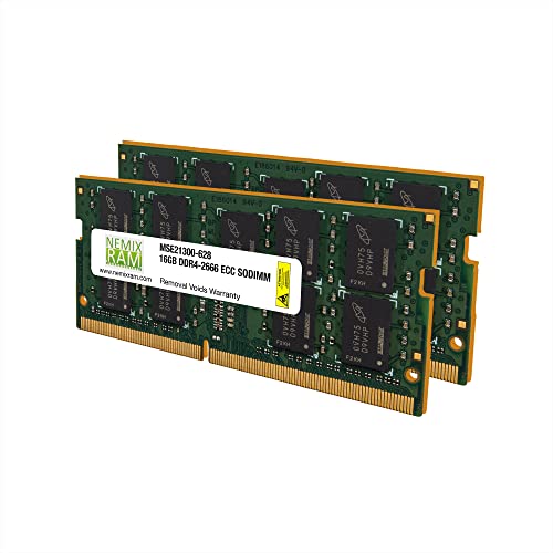16GB DDR4-2666 PC4-21300 ECC SODIMM Compatible with Synology D4ECSO-2666-16G Memory Upgrade Module by NEMIX RAM