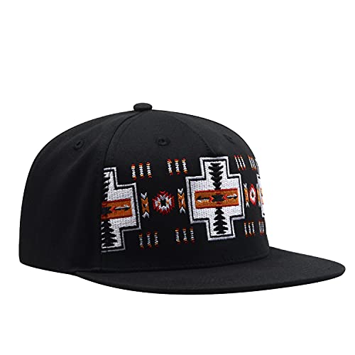 NU TRENDZ Summer Baseball Cap-Embroided Snap Back- Oregon Trail Design (Black)