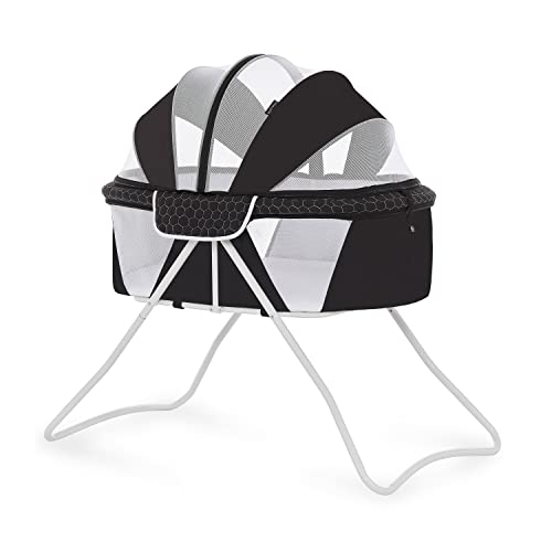 Dream On Me Day Dreamer 2-in-1 Convertible and Portable Bassinet, Black