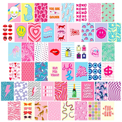 Cloncep Design Preppy Room Decor Collage Kit, 50 PCS, 4×6 Inch, Preppy Decor for Wall, Preppy Wall Collage, Preppy Pictures for Wall, Aesthetic Wall Art