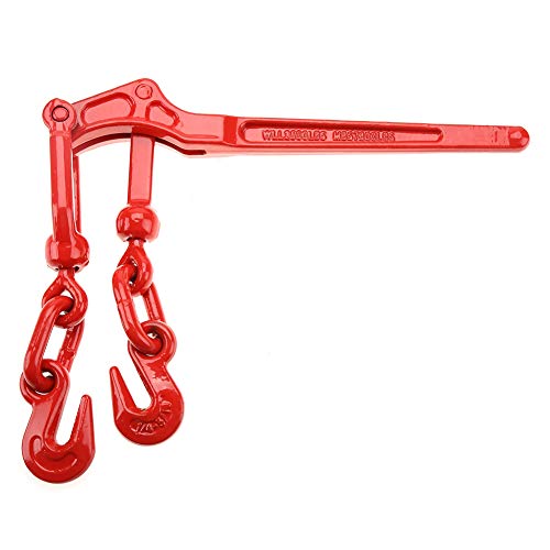 Auliuakz Chain Load Binder,Load Binder Pull Lever 1/4-5/16″ Chain Hook Tie Down Rigging Equipment