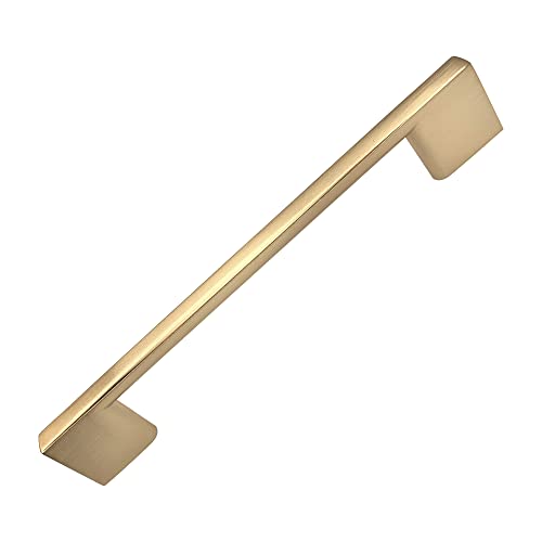 Southern Hills 5pc Gold Cabinet Handles 5″ (128mm) Screw Spacing – Brushed Gold Cabinet Pulls, Gold Dresser Handles, Brass Cabinet Pulls, Gold Pulls for Cabinets, Gold Drawer Pulls Cabinet Hardware