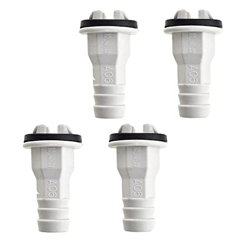 4Pcs 0.6 Inch 15mm Air Conditioner Drain Hose Connector Straight Fitting Window AC Drain Adapter with Rubber Ring
