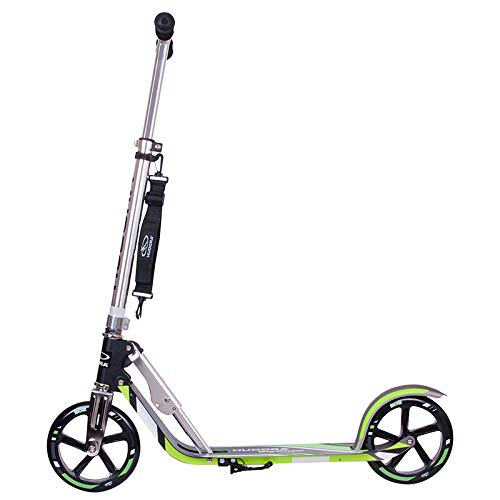 Scooter for Adults – HUDORA Foldable Adult Kick Scooters with Big Wheel Quick-Release Folding System 5 Level Height Adjustable Handlebar Lightweight Aluminum Frame Fold Up Commuter Scooter for Teens