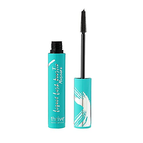 Thrive Cosmetics Long Lash Booster Mascara Waterproof Volumizing Great Liquid Mascara (Brynn rich black )-0.38 oz/10.7g