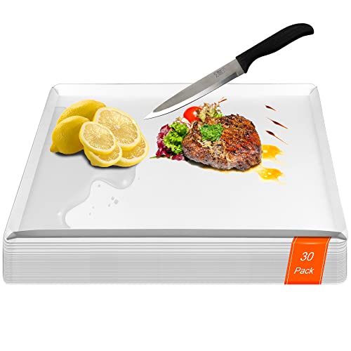 ZVP Disposable Cutting Boards 30 Count, Collapsible Cutting Board Sheet with Built-in Crease, Flexible Plastic Cutting Mat for Kitchen and Commercial Use, 17 x 12 In