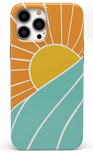 Casely iPhone 13 Pro Case | Compatible with MagSafe | Waves & Rays | Sunshine Girly Case