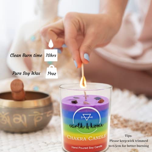 Chakra Candles with Crystals Inside- Healing Crystal Candle- Manifestation Candle with Crystals and Healing Stones – Meditation Candle for Chakra Balancing, Positive Energy and Color and Aromatherapy | The Storepaperoomates Retail Market - Fast Affordable Shopping