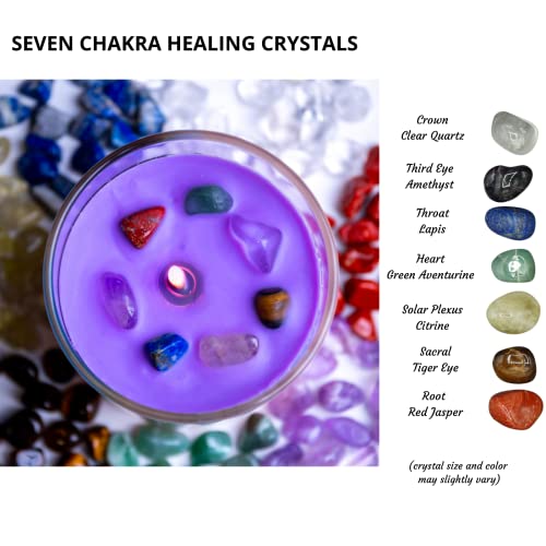 Chakra Candles with Crystals Inside- Healing Crystal Candle- Manifestation Candle with Crystals and Healing Stones – Meditation Candle for Chakra Balancing, Positive Energy and Color and Aromatherapy | The Storepaperoomates Retail Market - Fast Affordable Shopping