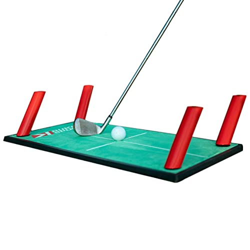 Rukket Pathfinder 2-in-1 Golf Training Mat, Impact Mat and Swing Path Corrector, Quick Detection to Fix Hook and Slice, Golf Strike Mat with Instant Feedback
