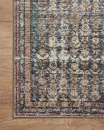 Amber Lewis x Loloi Billie Collection BIL-02 Ocean / Brick, Traditional 2′-3″ x 3′-9″ Accent Rug | The Storepaperoomates Retail Market - Fast Affordable Shopping