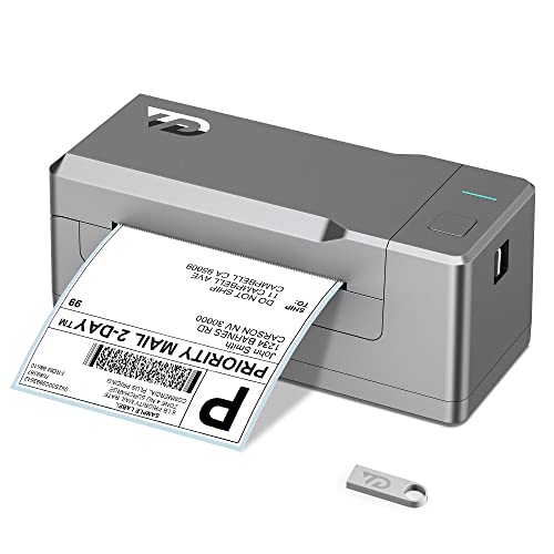 Tordorday Shipping Label Printer 4×6 Thermal Label Printer for Shipping Packages, 150mm/s Thermal Printer 203 dpi, Compatible with Amazon, Ebay, Shopify, USPS, Etsy
