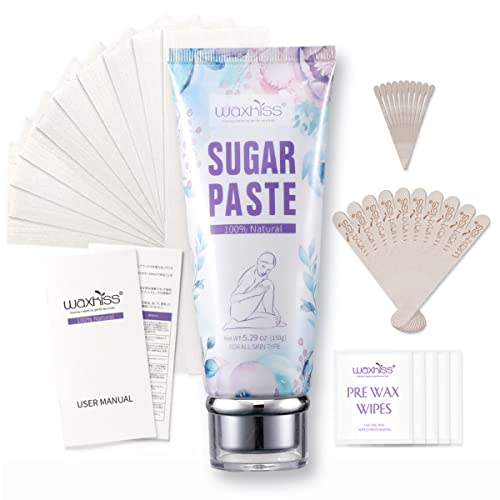 Sugar Wax Kit for Hair Remover – Nature Cold Sugar Wax For Brazilian Waxing – Fine to Coarse Hair – 5.29 Oz