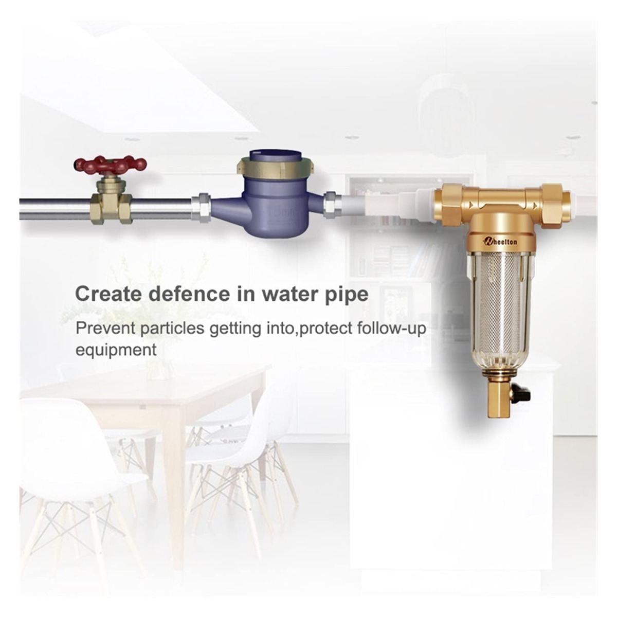 Under Sink Water Filter System Whole House Water Filter Purifier System 59 Brass 40micron Stainless Steel Mesh Ultra High Capacity (Color : One Filter) | The Storepaperoomates Retail Market - Fast Affordable Shopping