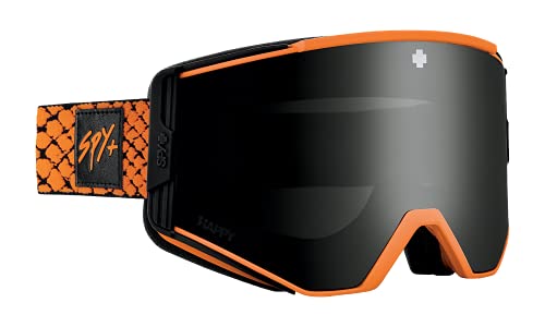 SPY Optic ACE Snow Goggle, Winter Sports Protective Goggles, Color and Contrast Enhancing Lenses, Viper Orange – Happy Gray Green with Black Spectra Mirror Lenses