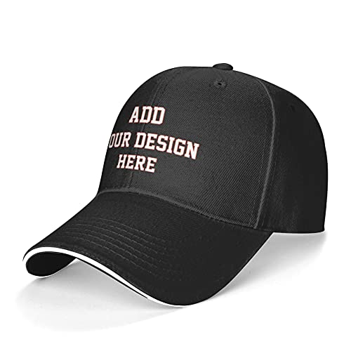 PrintOnDemand Design Your Own Baseball Cap-Black, Place Your Own Text, for Travel Winter No.11