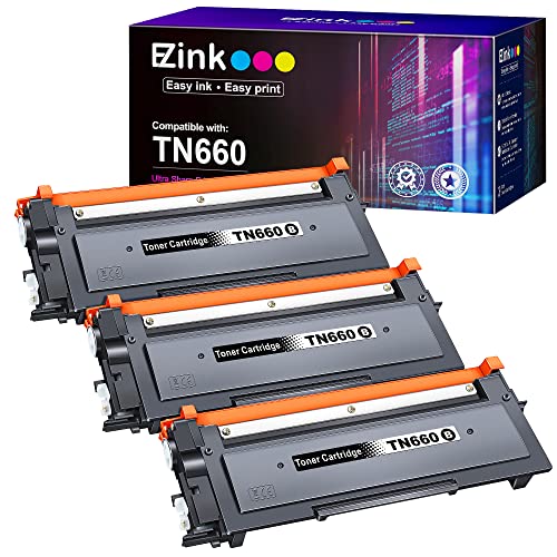 E-Z Ink (TM Compatible Toner Cartridge Replacement for Brother TN660 TN-660 TN630 High Yield to use with HL-L2300D HL-L2380DW HL-L2320D DCP-L2540DW HL-L2340DW HL-L2360DW MFC-L2720DW Printer (3 Black)