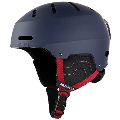 MONATA Ski Helmet Snowboard Helmet, Dial Fit, Goggle Compatible, Ear Pads, Dual Certified Helmet for Men Women Youth Kids