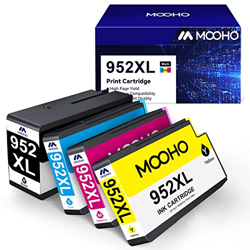 Mooho Remanufactured Ink-Cartridge Replacement for HP 952 XL 952XL for HP OfficeJet 8710 8720 7740 8715 8210 8740 8725 7720 8702 8216 8730 Printer Ink (Black Cyan Yellow Magenta,4-Pack)